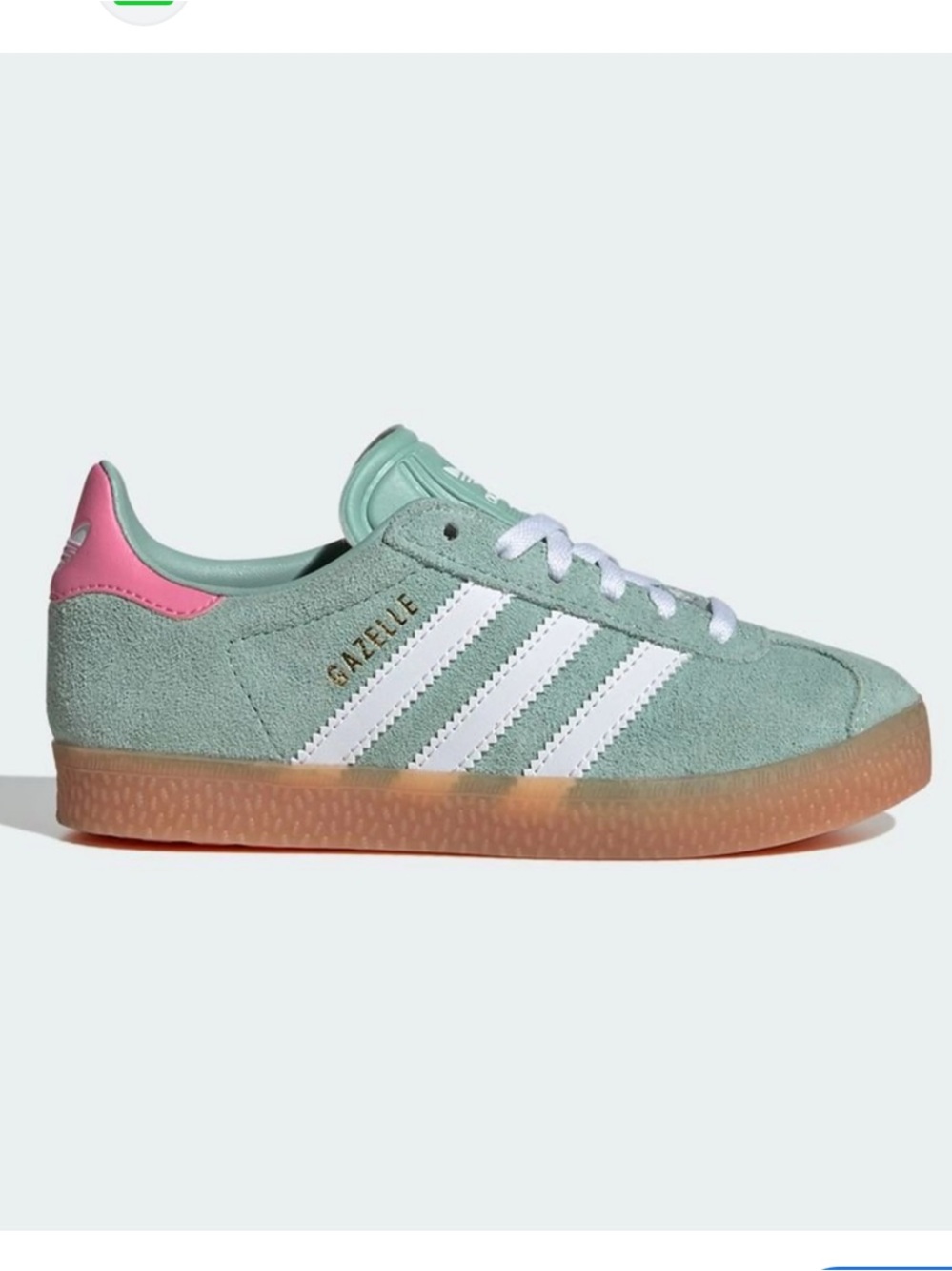 adidas Gazelle J 'Hazy Green Bliss Pink' sneakers